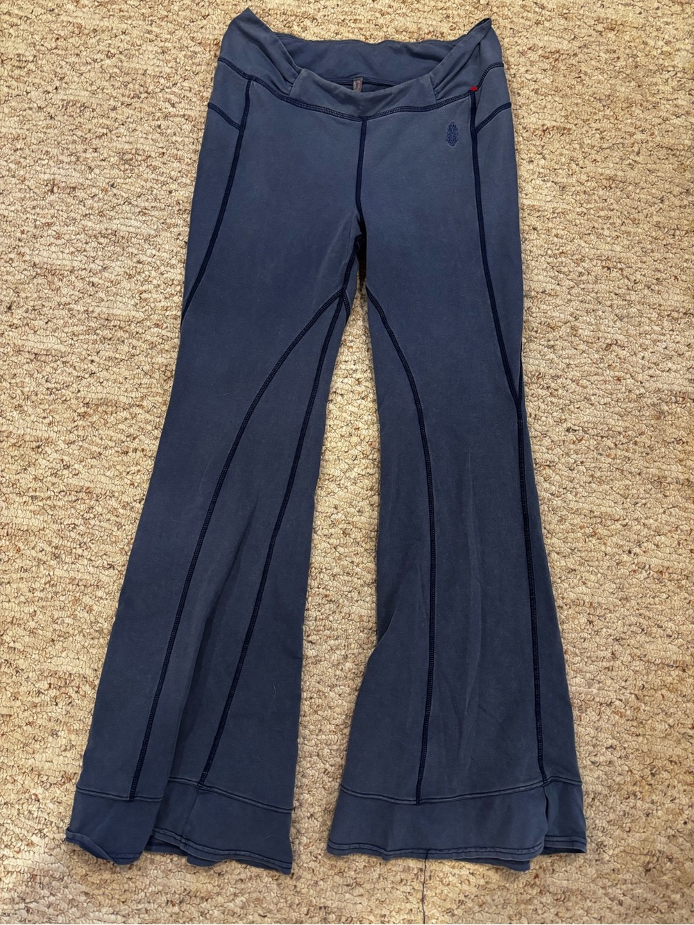 Free People navy blue flared leggings